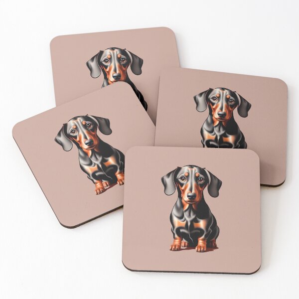 Item preview, Cute  black and tan dachshund dog character designed and sold by LindaCooke.