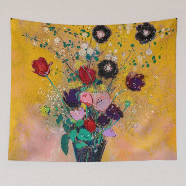 Item preview, Vase of Flowers (1916) by Odilon Redon designed and sold by BossyCatHome.