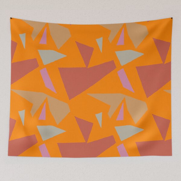 Item preview, Orange tangerine abstract contemporary art design designed and sold by ankka.
