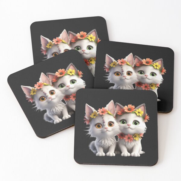 Item preview, Couple of Cats with Flowers Essential designed and sold by CRAZY&ART.