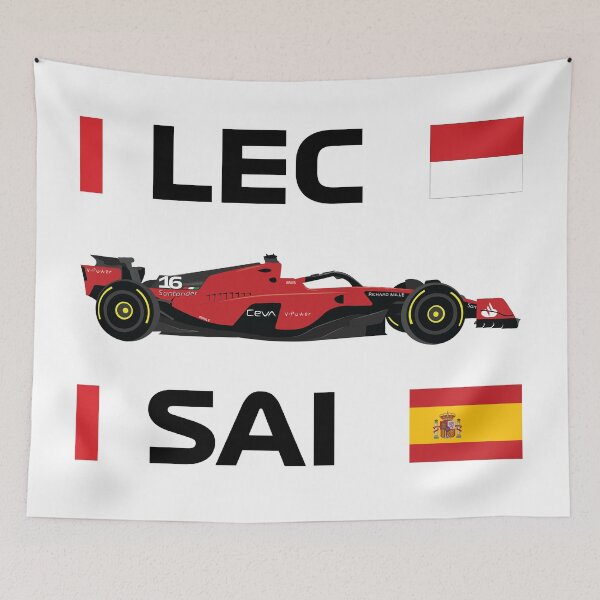 Item preview, Scuderia Ferrari F1 Team 2023 Charles Leclerc and Carlos Sainz SF23 designed and sold by FormulaGTee1.
