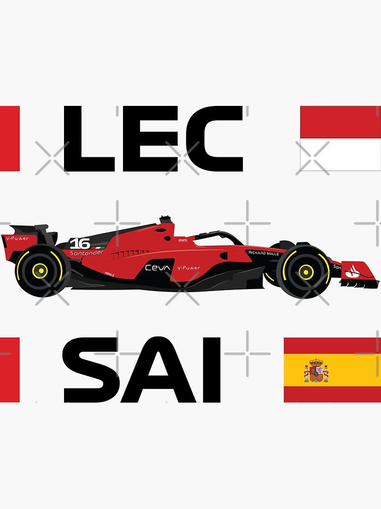 Scuderia Ferrari F1 Team 2023 Charles Leclerc and Carlos Sainz SF23  Sticker for Sale by FormulaGTee1