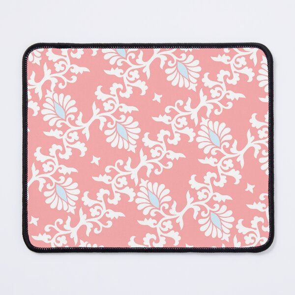 Item preview, Retro floral pattern, pink and white designed and sold by i-cottagedesign.