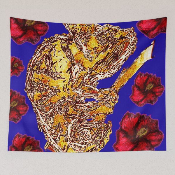 Item preview, Caméléon/Hibiscus/naturesticker/tshirt designed and sold by SFcrea.