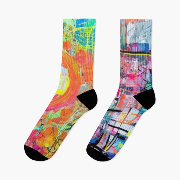 Item preview, Bright Neon Colors Eclectic Art Collage: Mixed Media Abstract Expressionism designed and sold by ArtazaBazaar.