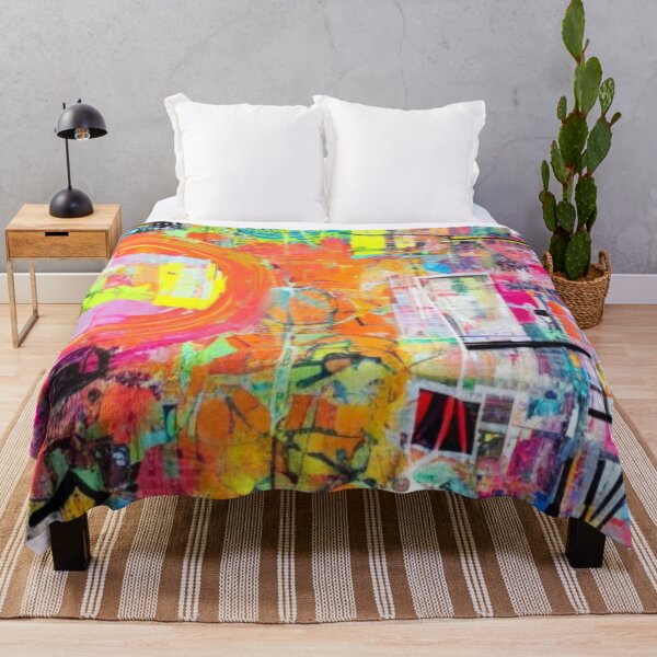 Item preview, Bright Neon Colors Eclectic Art Collage: Mixed Media Abstract Expressionism designed and sold by ArtazaBazaar.