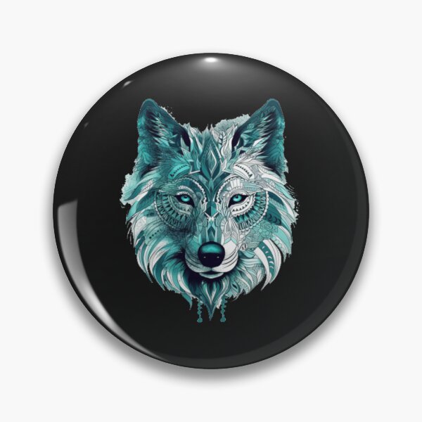 Artikelvorschau, Spiritual Aqua Wolf Howling at the Moon entworfen und verkauft von CRAZY&ART.