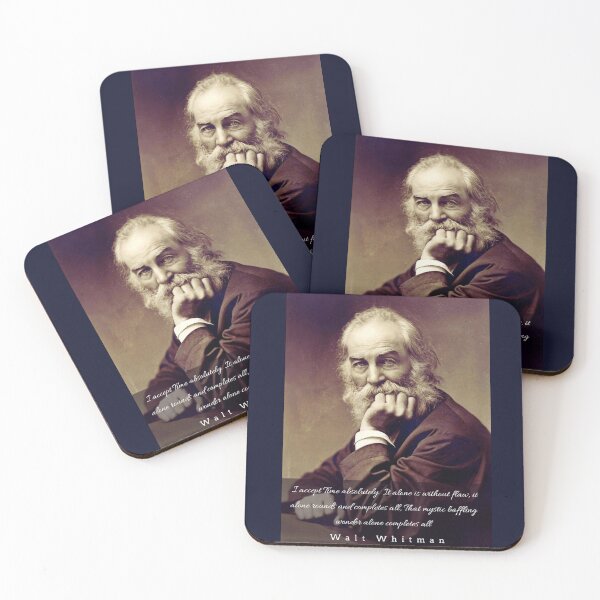 Item preview, Walt Whitman portrait and quote: I accept Time absolutely... designed and sold by artbleed.