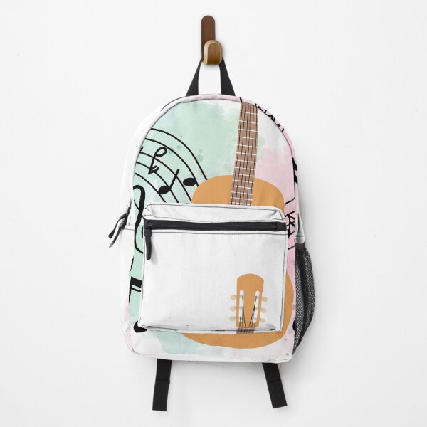 Item preview, Musical guitar with colorful background with music notes designed and sold by JadeNeststudio.