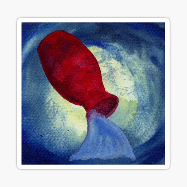 Item preview, Aquarius Zodiac Horoscope Painting designed and sold by Lisa Rotenberg.