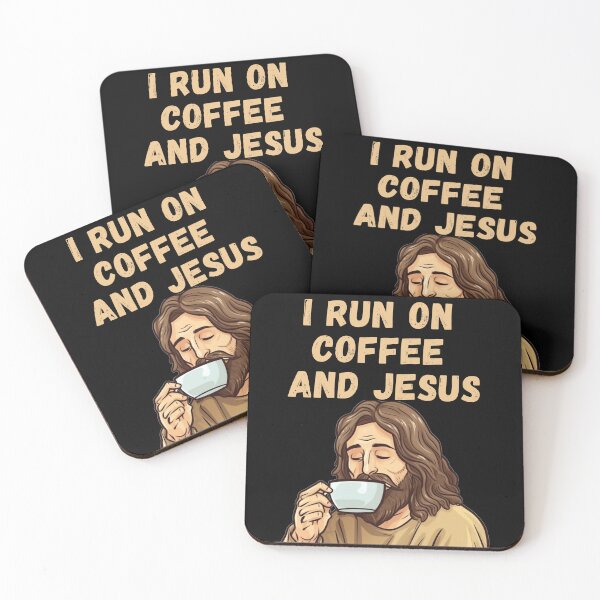 Item preview, I Run On Coffee and Jesus designed and sold by ArtisShops.