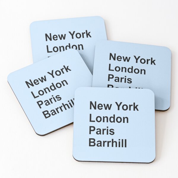 Item preview, New York, London, Paris, Barrhill designed and sold by Jeallan Designs.