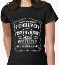 born in February 1978 legends were born in February 1978 Women's Fitted T-Shirt