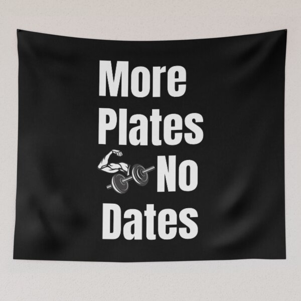 Item preview, More Plates No Dates Gym Fitness Bodybuilding  designed and sold by TeePassion.