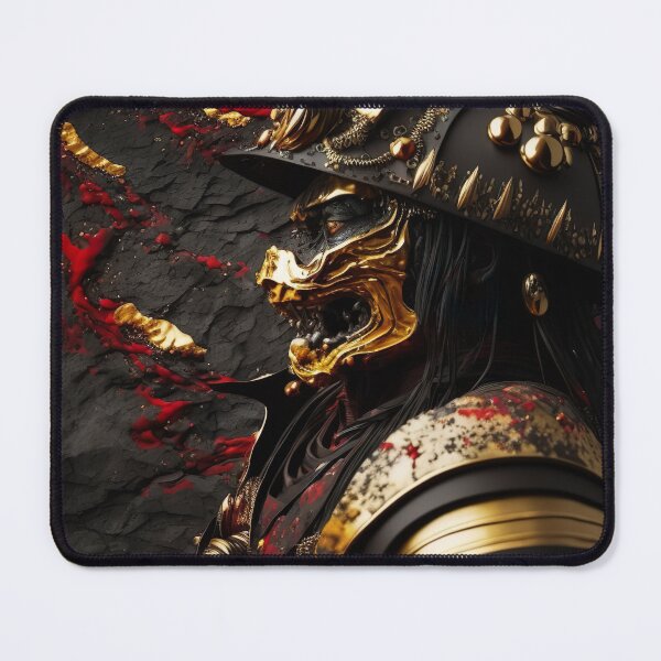 Item preview, Japanese Samurai Warrior Dressed In Gold Armour | Molten Background | Ultra Realistic designed and sold by Quanisverse.
