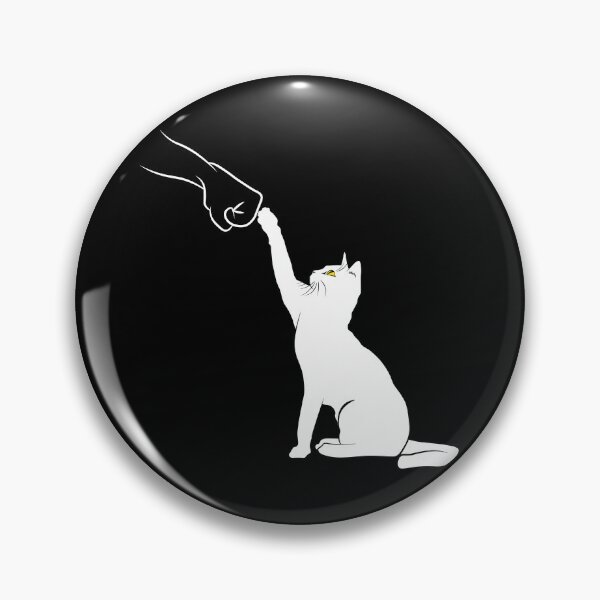 Item preview, Cute Cat Fist Bump Minimalistic Lineart Cartoon - Cat Lover designed and sold by TheInkElephant.