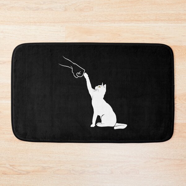Item preview, Cute Cat Fist Bump Minimalistic Lineart Cartoon - Cat Lover designed and sold by TheInkElephant.