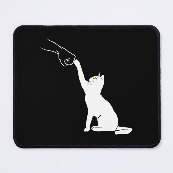 Item preview, Cute Cat Fist Bump Minimalistic Lineart Cartoon - Cat Lover designed and sold by TheInkElephant.
