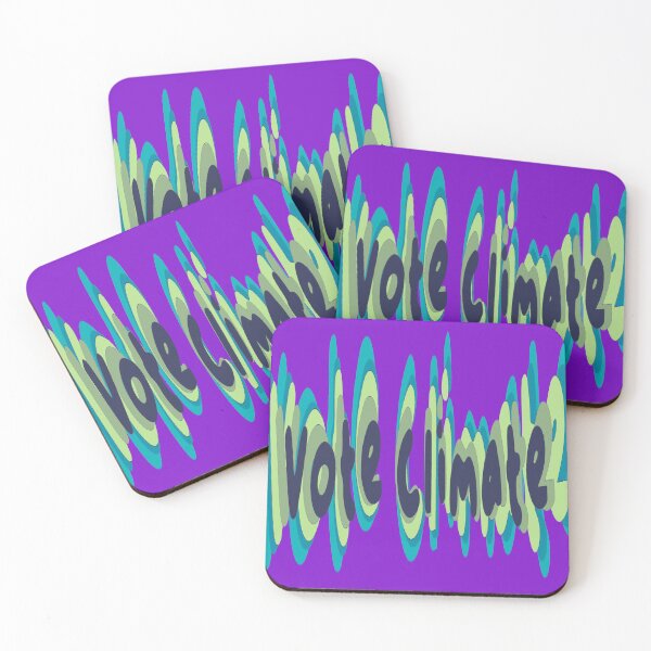 Item preview, Vote Climate Text in Teal Tones - Activist designed and sold by jolabrese.