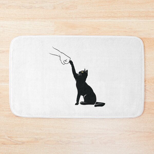 Item preview, Cute Cat Fist Bump Minimalistic Lineart Cartoon - Cat Lover designed and sold by TheInkElephant.