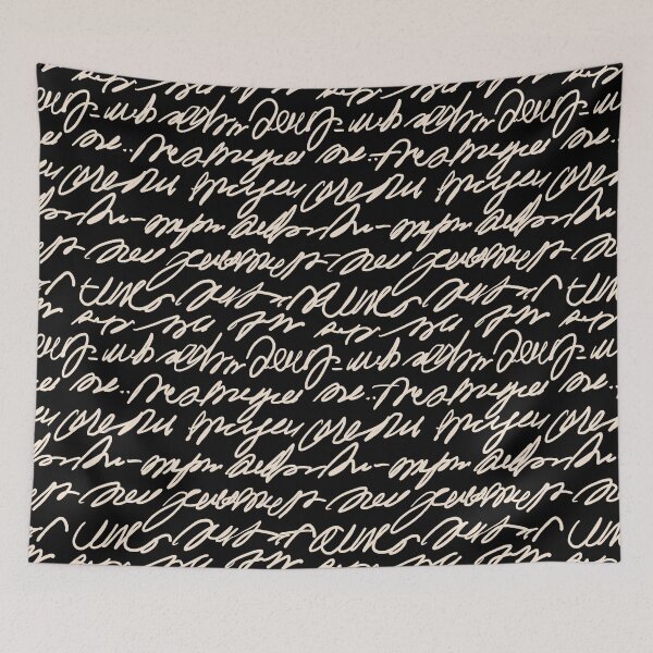Item preview, Asemic Writing Pattern in Beige designed and sold by victorianhare.
