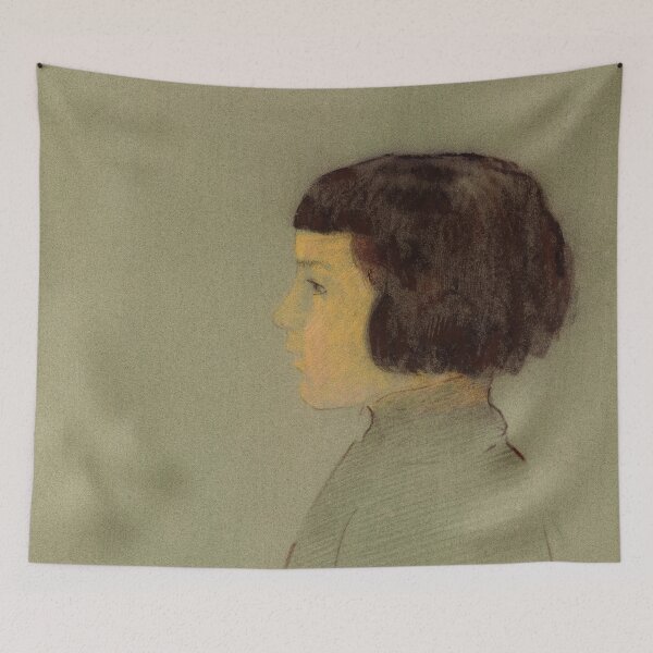 Item preview, Young Woman in Profile (1910) by Odilon Redon designed and sold by BossyCatHome.