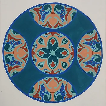 Artwork thumbnail, Blue Pattern by Riya'z by Riya Singhania