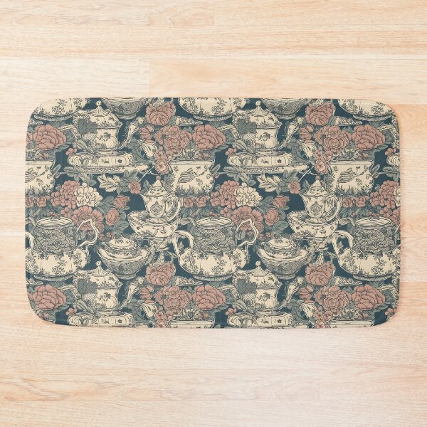 Item preview, Classic luxury floral tea time in blue designed and sold by CroffleStudio.