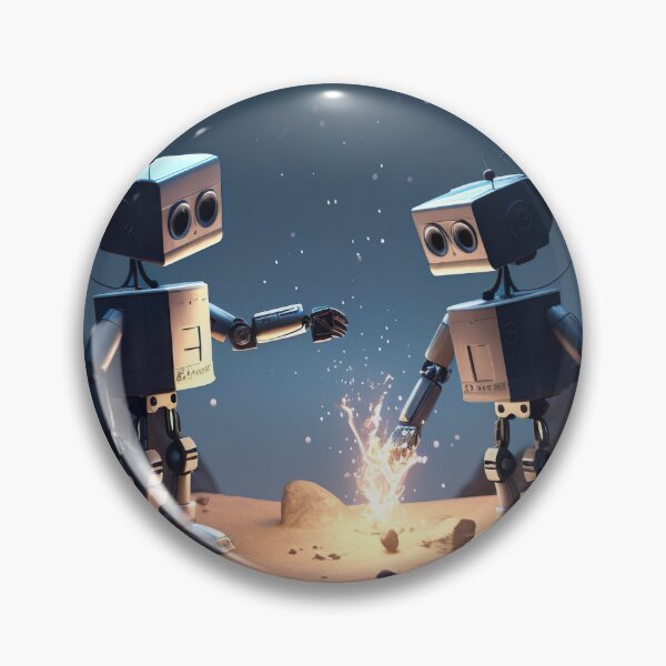 Item preview, Robotic Romance under Meteor Shower designed and sold by PrintCove.
