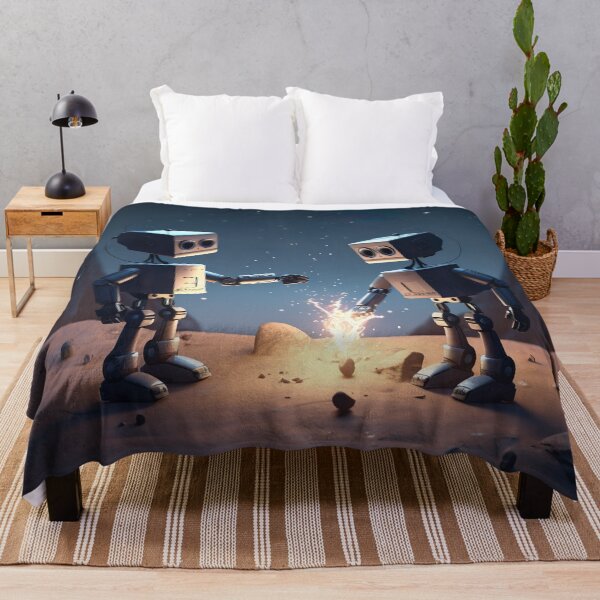 Item preview, Robotic Romance under Meteor Shower designed and sold by PrintCove.