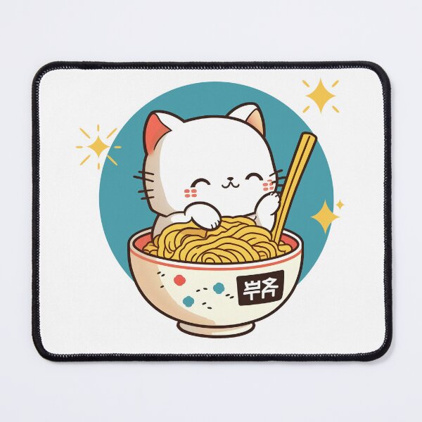 Item preview, Kawaii Cat in Ramen Bowl - A Perfect Gift for Ramen Lovers and Foodies Who Adore Japanese Noodles and Cute Kittens designed and sold by Shegohi.