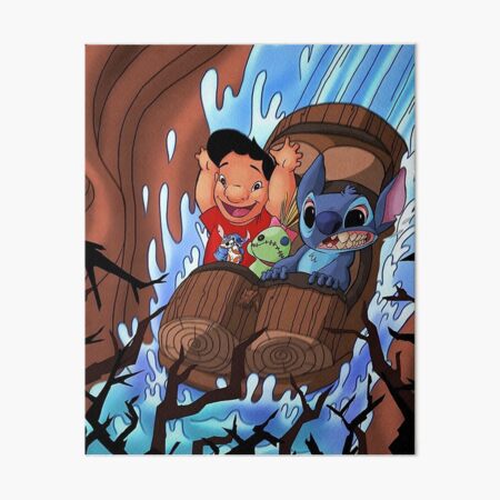 Vista previa del artículo con la obra «Lilo y Stitch», diseñado y vendido por trinkleintelle.