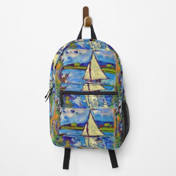 Item preview, White Sailboat at Chatou, 1907,Le bassin à Chatou, oil on canvas, (Digitally enhanced by Watermark NZ Press) designed and sold by CristalleLisa.