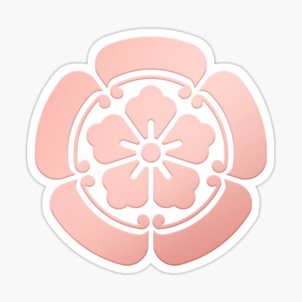 Rose Gold Gokani Karahana Kamon Sticker for Sale by Takeda-art