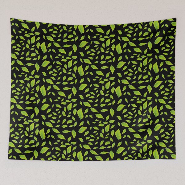 Item preview, green leaf pattern designed and sold by romenticit.