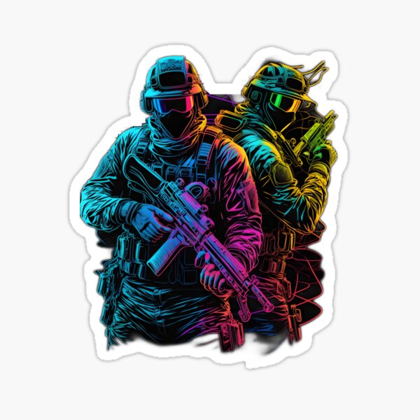 Vista previa del artículo con la obra «Paintball players standing side by side», diseñado y vendido por EternalDelight1.