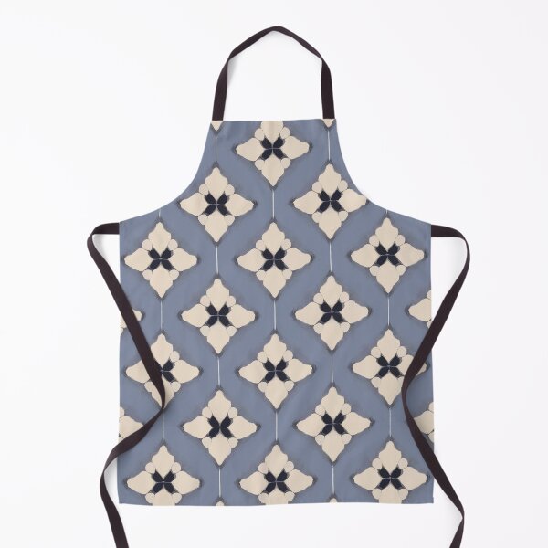 Artikelvorschau, Retro Tile Pattern Midnight Blue with Beige and little Black, Look Like Plaid Flowers entworfen und verkauft von RetroTile.