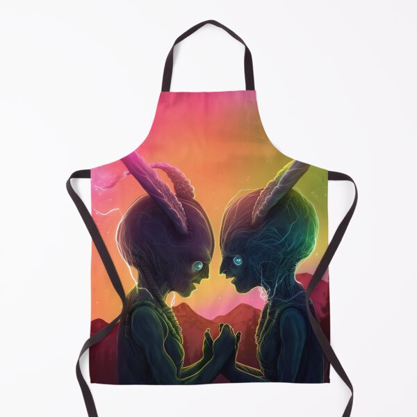 Item preview, Alien Love in Rainbow Aurora designed and sold by PrintCove.