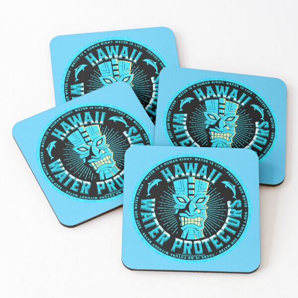 Item preview, PMD00814 Progressive Movement Designs Hawaii Water Protectors Tiki for Hawaiians progressive Democrats Independents and Bernie Sanders supporters water is life human right protect water Hawaii designed and sold by ProgressiveLeft.