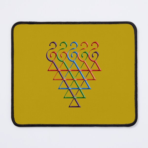 Item preview, Indian Symbol of Knowledge and Wisdom Saraswati Yantra Colorful Embossed Design designed and sold by Wiggly Lines.