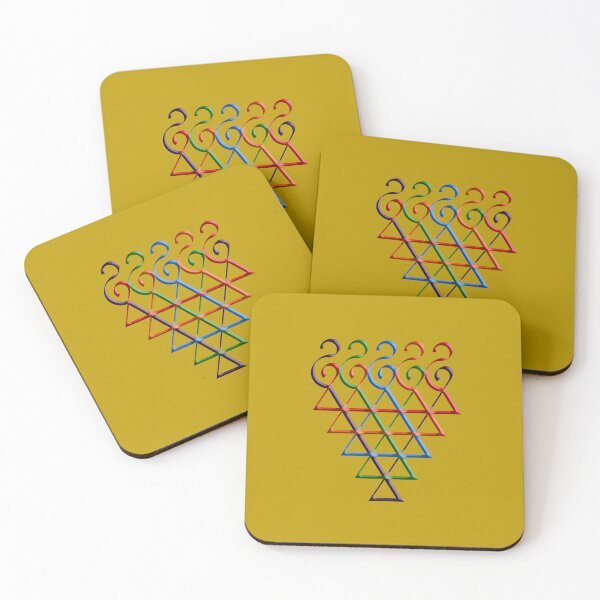 Item preview, Indian Symbol of Knowledge and Wisdom Saraswati Yantra Colorful Embossed Design designed and sold by Wiggly Lines.