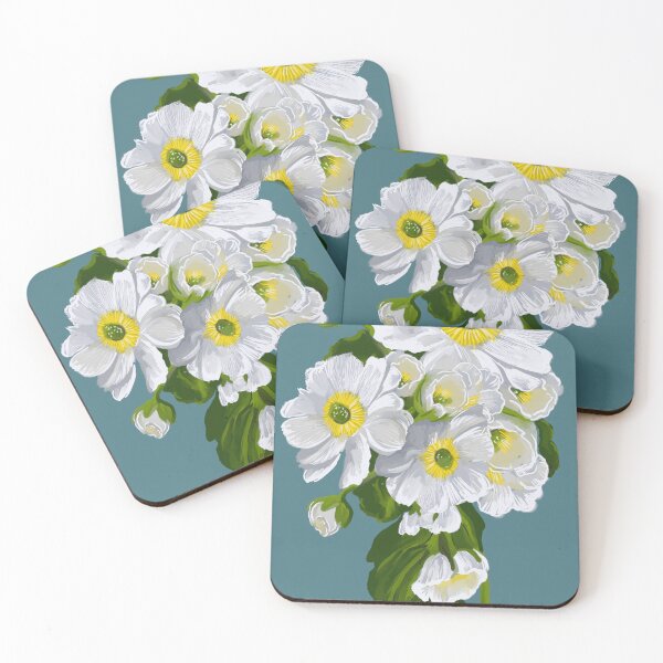 Item preview, Mount Cook buttercup, on blue back ground designed and sold by carole hirst.