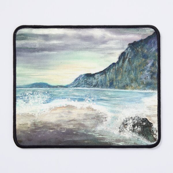 Item preview, Moody seascape, watercolour and ink illusration designed and sold by OilPaintsHatts.