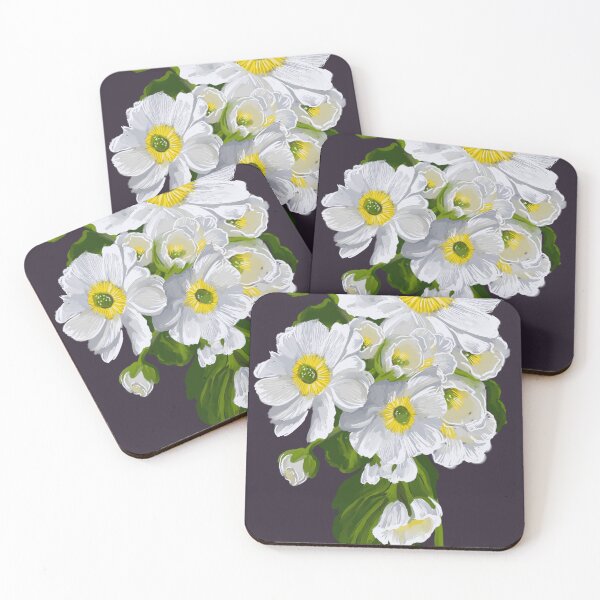 Item preview,  Mount Cook buttercup, purple back ground designed and sold by carole hirst.