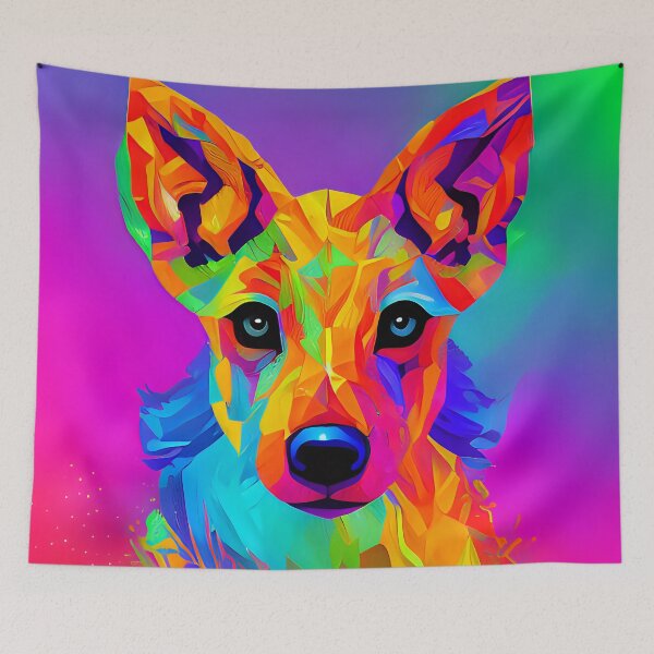 Item preview, Kaleidoscopic Canines: Polygonal Pup #1 designed and sold by DesignoDynamo.