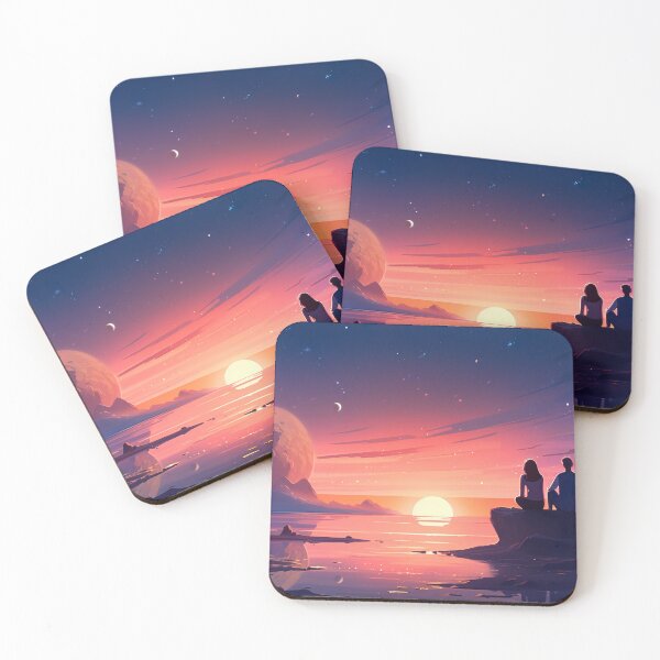 Item preview, Cosmic Binary Sunset Beach designed and sold by PrintCove.