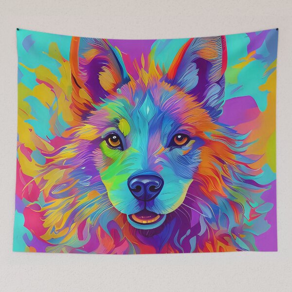 Item preview, Kaleidoscopic Canines: Polygonal Pup #2 designed and sold by DesignoDynamo.