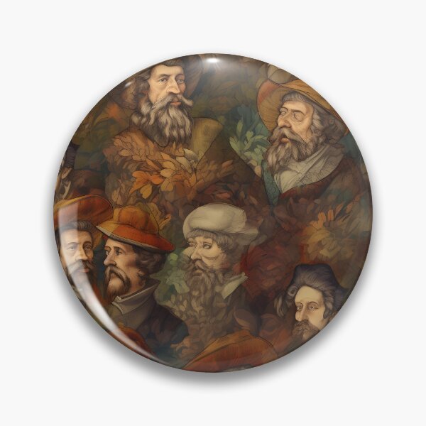 Item preview, Rembrandt Paintings Mashup Pattern designed and sold by GrassrootsGreen.
