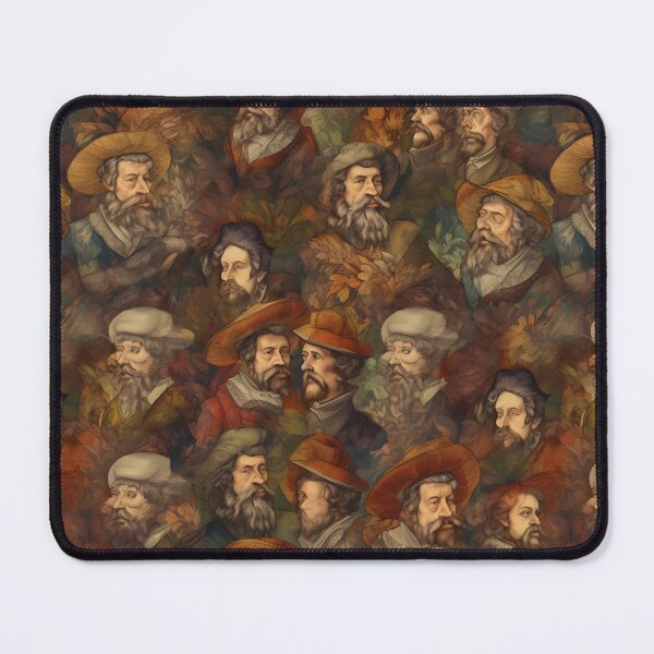 Item preview, Rembrandt Paintings Mashup Pattern designed and sold by GrassrootsGreen.