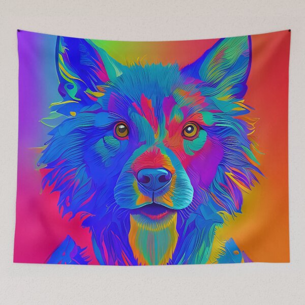 Item preview, Kaleidoscopic Canines: Polygonal Pup #4 designed and sold by DesignoDynamo.